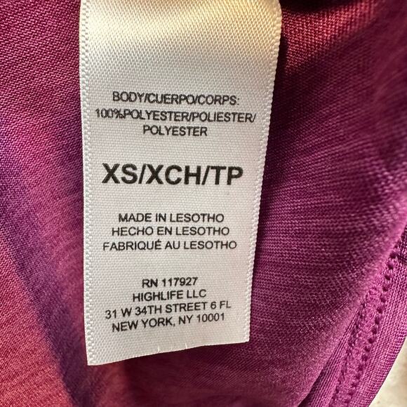 Purple Lightweight Performance Hoodie Womens SZ XS Stretch Fitness Athleisure - Picture 7 of 9